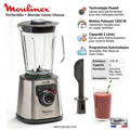 Moulinex Perfect Mix + Blender haute vitesse, 1200 W, Bol verre 2L