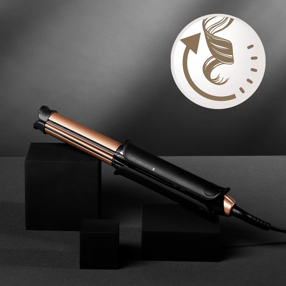 مكواة الشعر ريمنجتون S6077 لتمليس وتجعيد الشعر، أداة تصفيف واحدة