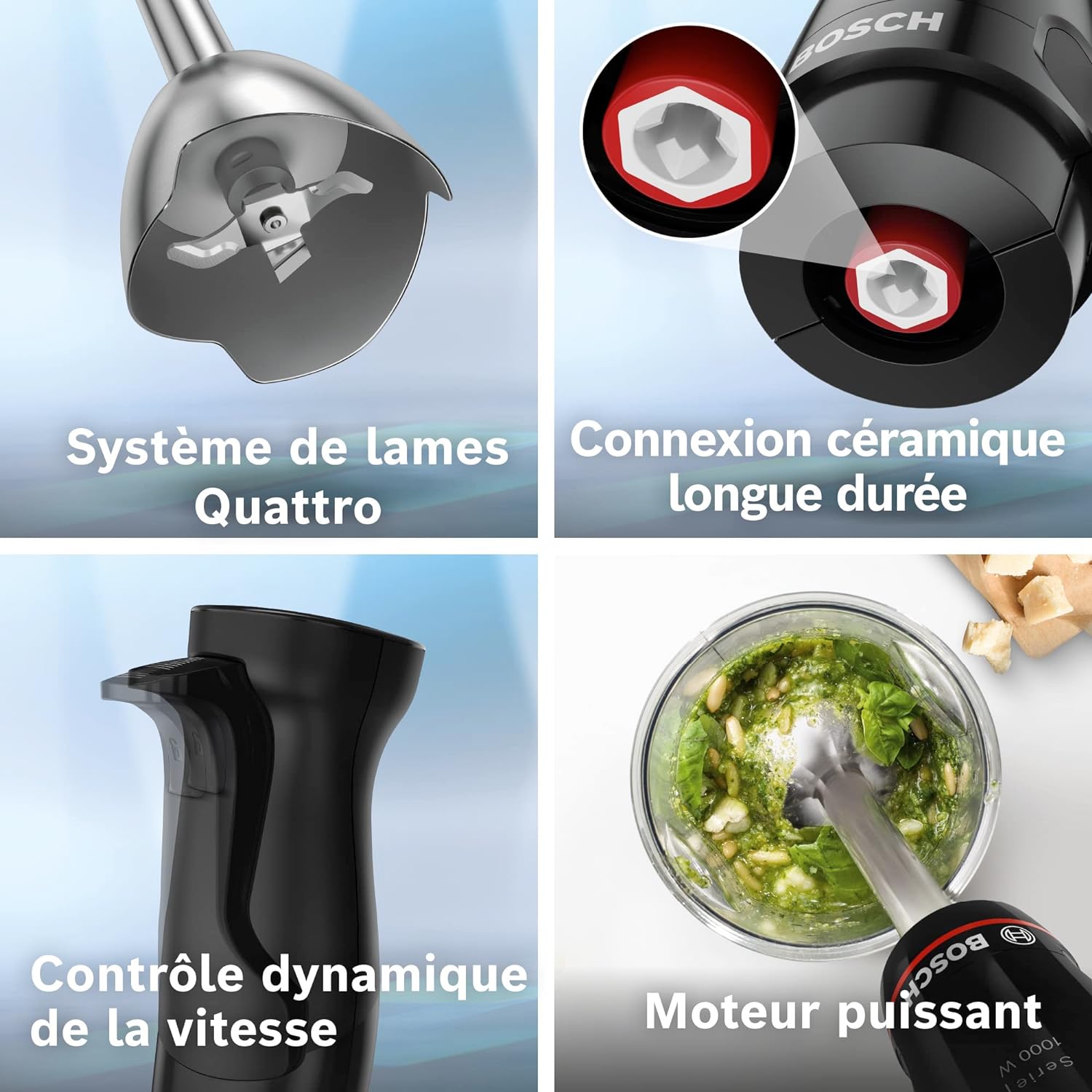 Bosch - ErgoMaster Series 4 Mixeur plongeant, 1000W,