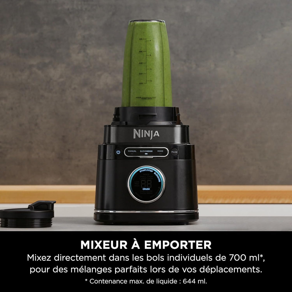 Ninja Detect Power Blender Pro 3-en-1 - Technologie BlendSense Intelligente 1200W