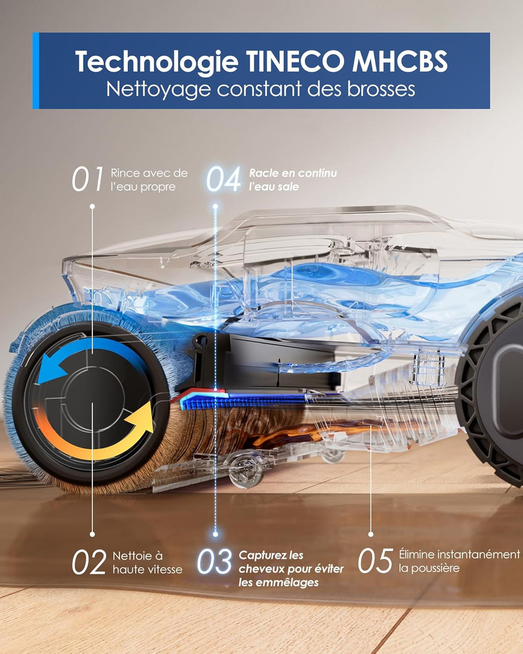 مكنسة كهربائية وممسحة تاينكو - فلور ون إس 9 أرتيست