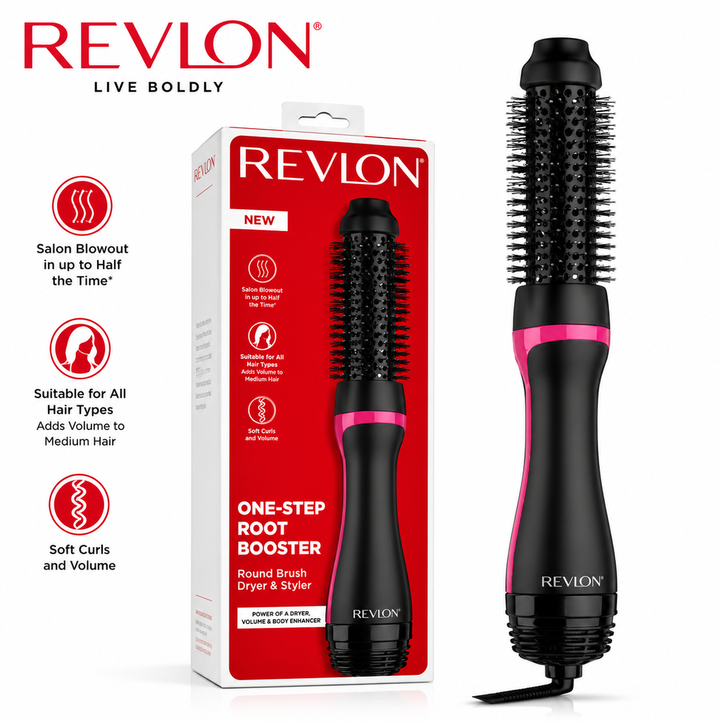 Brosse séchante et coiffante - REVLON - RVDR5292E - One Step Style Booster - Ronde 38 mm