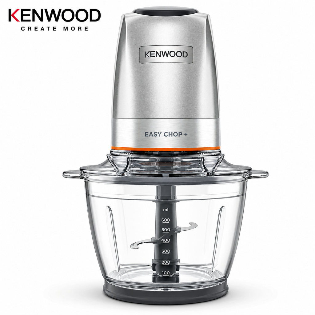 Kenwood hachoir Easy Chop+Lames QuadBlade 600ml, 500W , Bol en verre