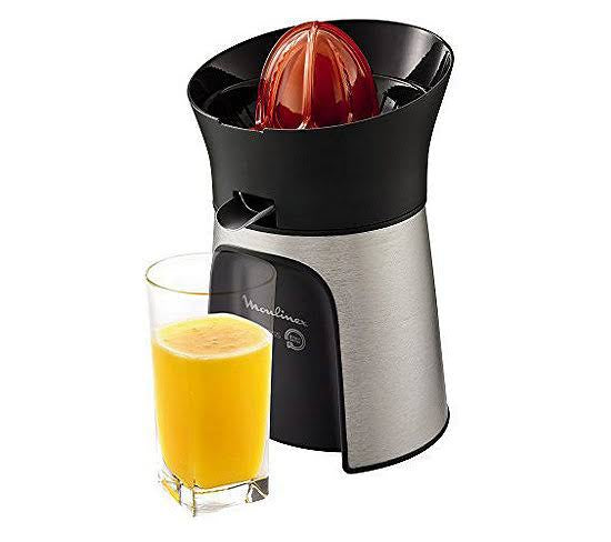 Moulinex PC603D10 Vitapress Direct Serve 3 Cones-Citrus Press Metallic Grey/Black 100W