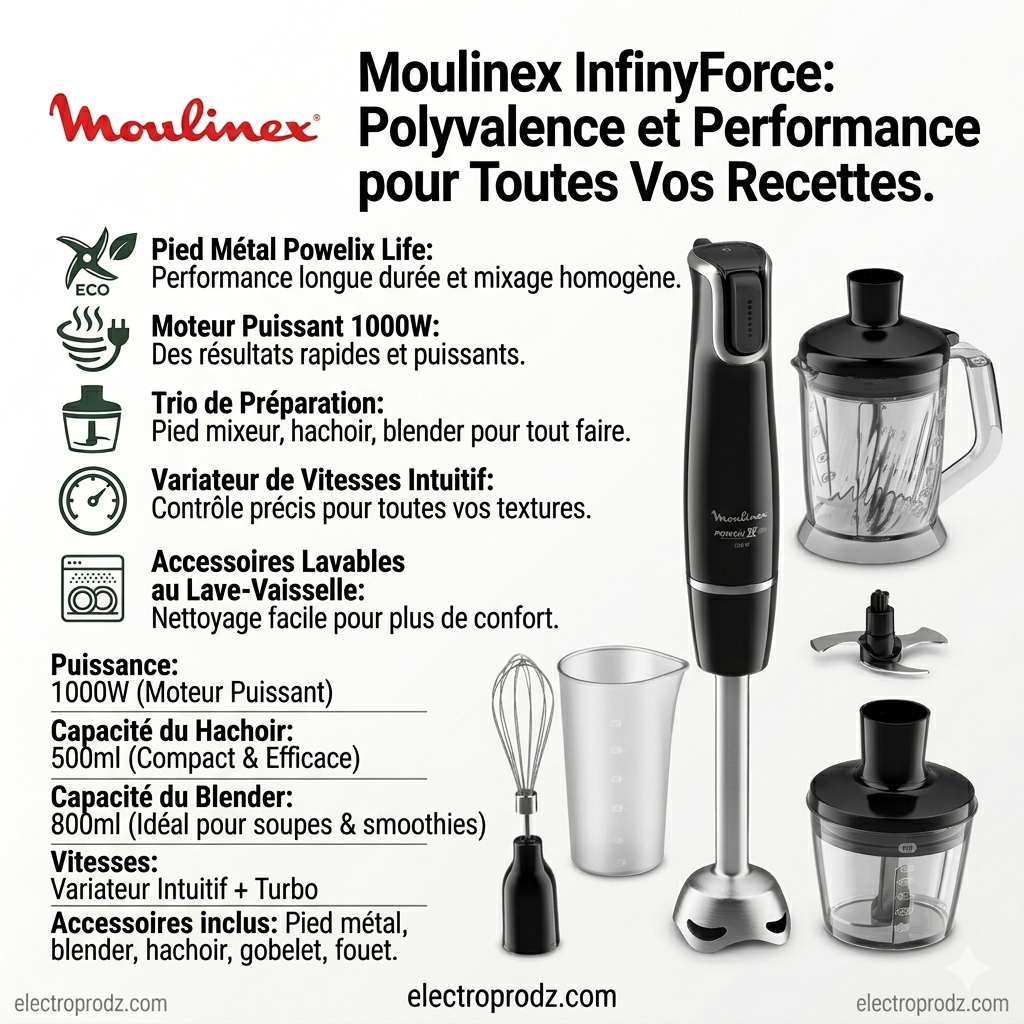 Moulinex InfinyForce – Polyvalence et Performance pour Toutes Vos Recettes