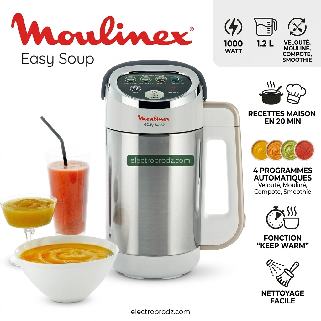 Moulinex Easy Soup – Votre Blender Chauffant pour des Recettes Maison