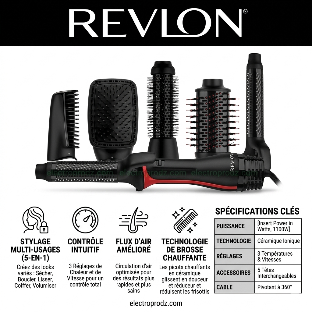 REVLON- 5-EN-1 One-Step Styler multi-usages