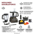 Moulinex DoubleForce Robot multifonction - 31 Fonctions - 1.000W - 10 accessoires