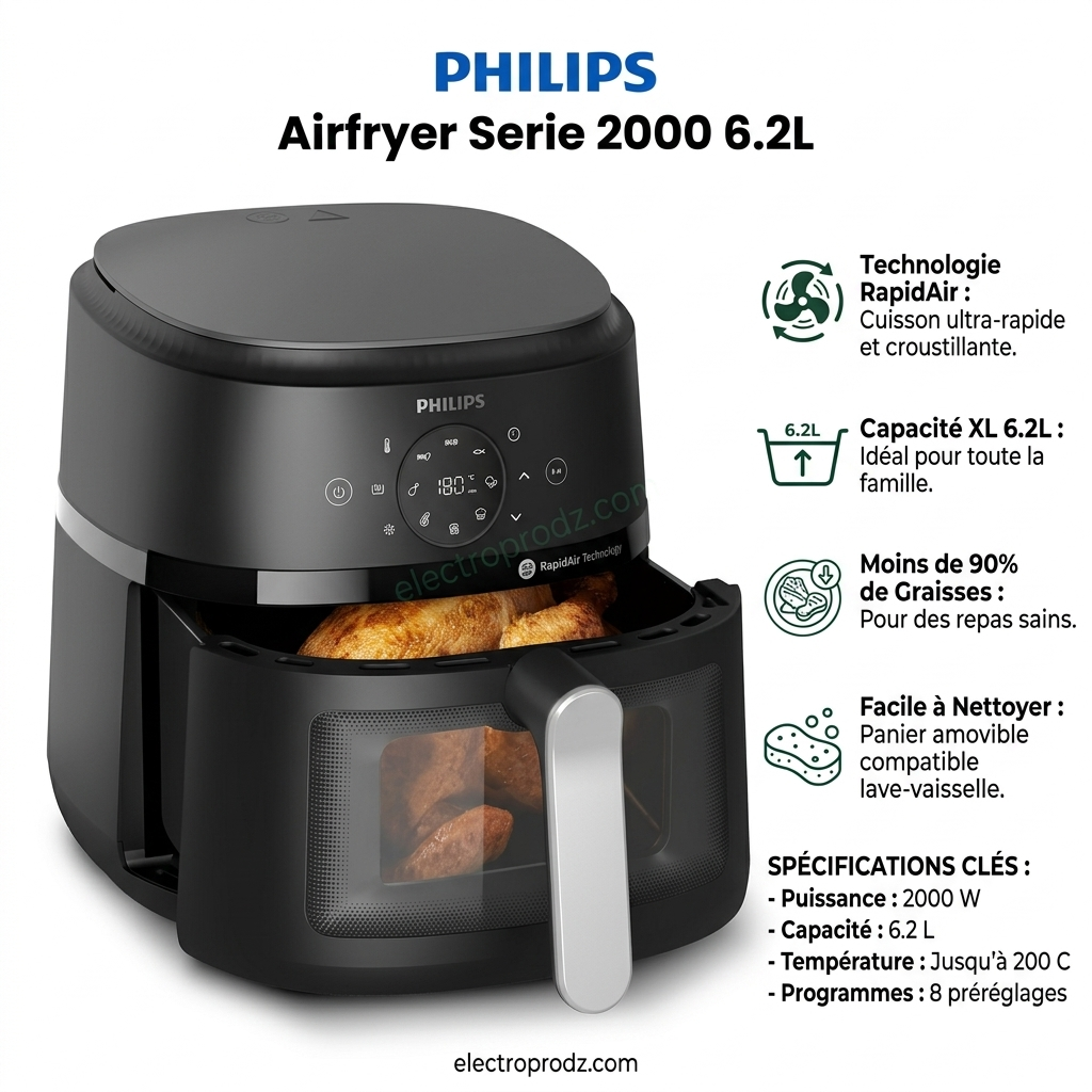 Philips Airfryer Serie 2000 6.2L