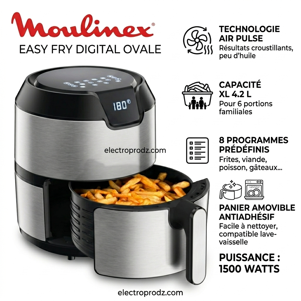 Moulinex Air Fryer Easy Fry Digital Ovale