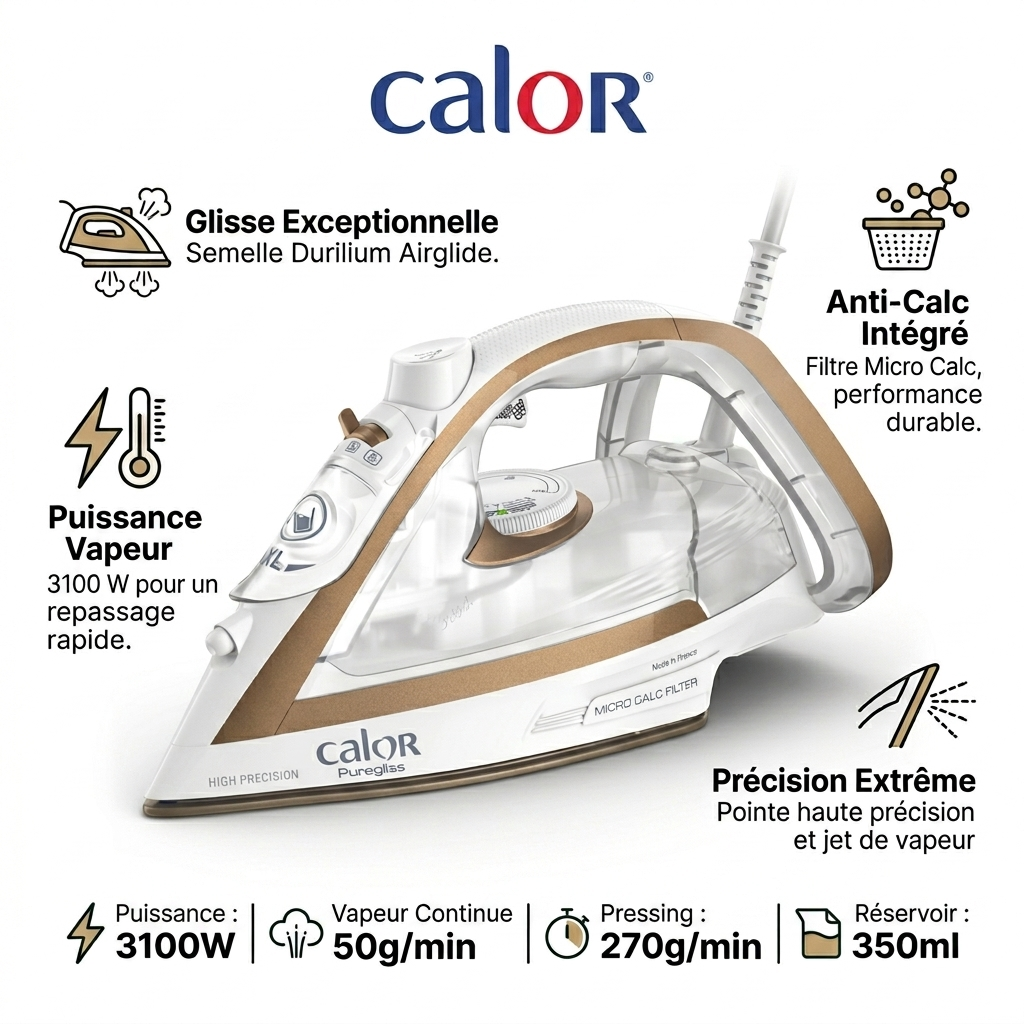 Calor Puregliss Fer à repasser FV8042C0