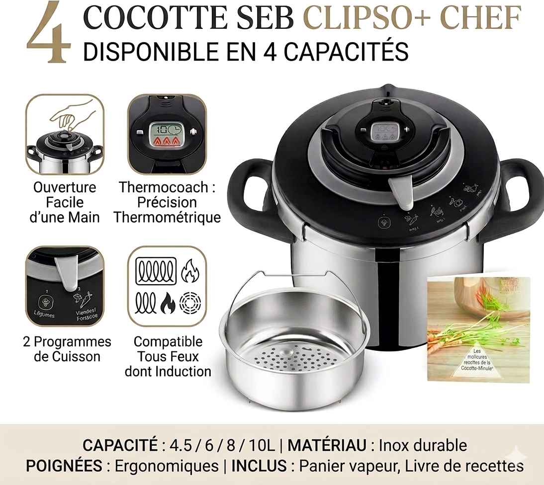 Cocotte SEB Clipso+ CHEF