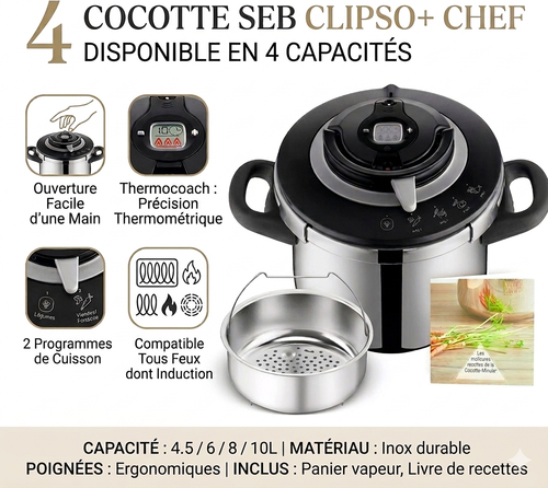 Cocotte SEB Clipso+ CHEF
