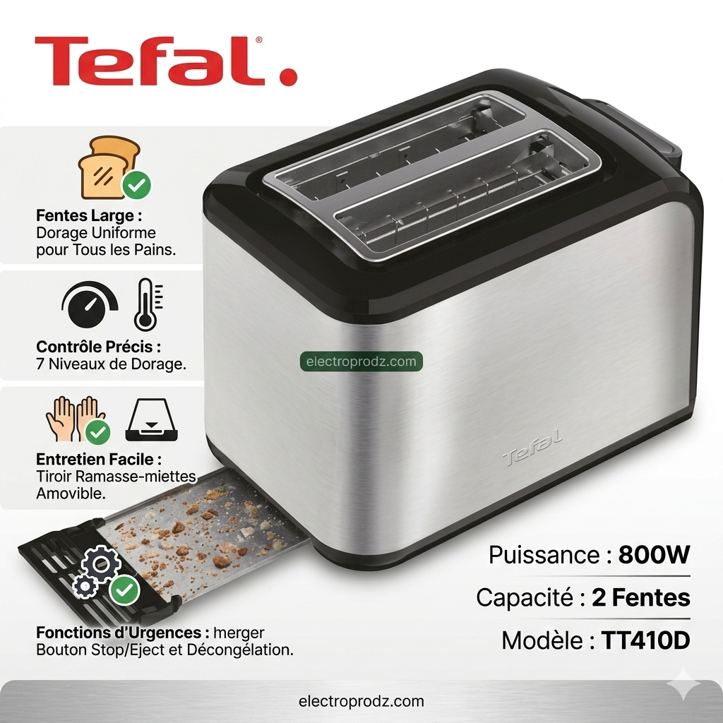 Tefal Grille pain 800W TT410D
