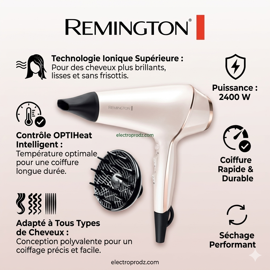 Remington Sèche-cheveux ionique PROluxe AC9140 2400W