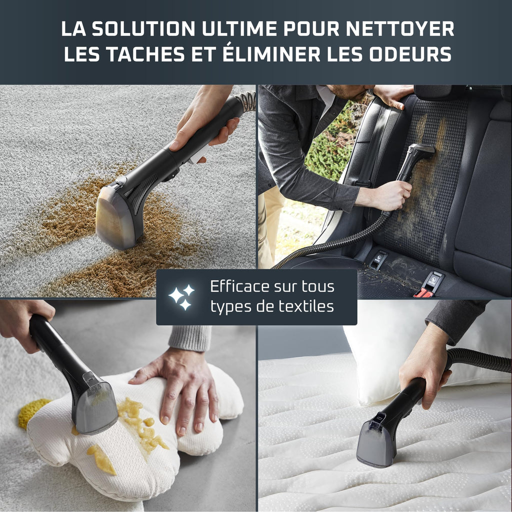Clean It, Shampouineuse Détacheur, 750W, Polyvalent, Tous textiles 4 accessoires