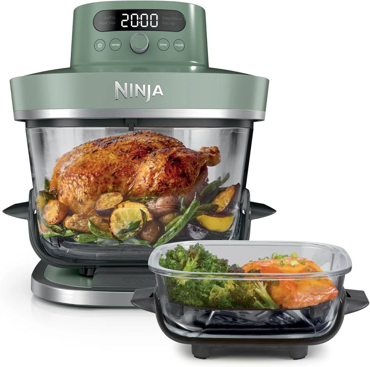 Ninja CRISPi PRO 5-in-1 XL Glass Air Fryer Green - AS090GN