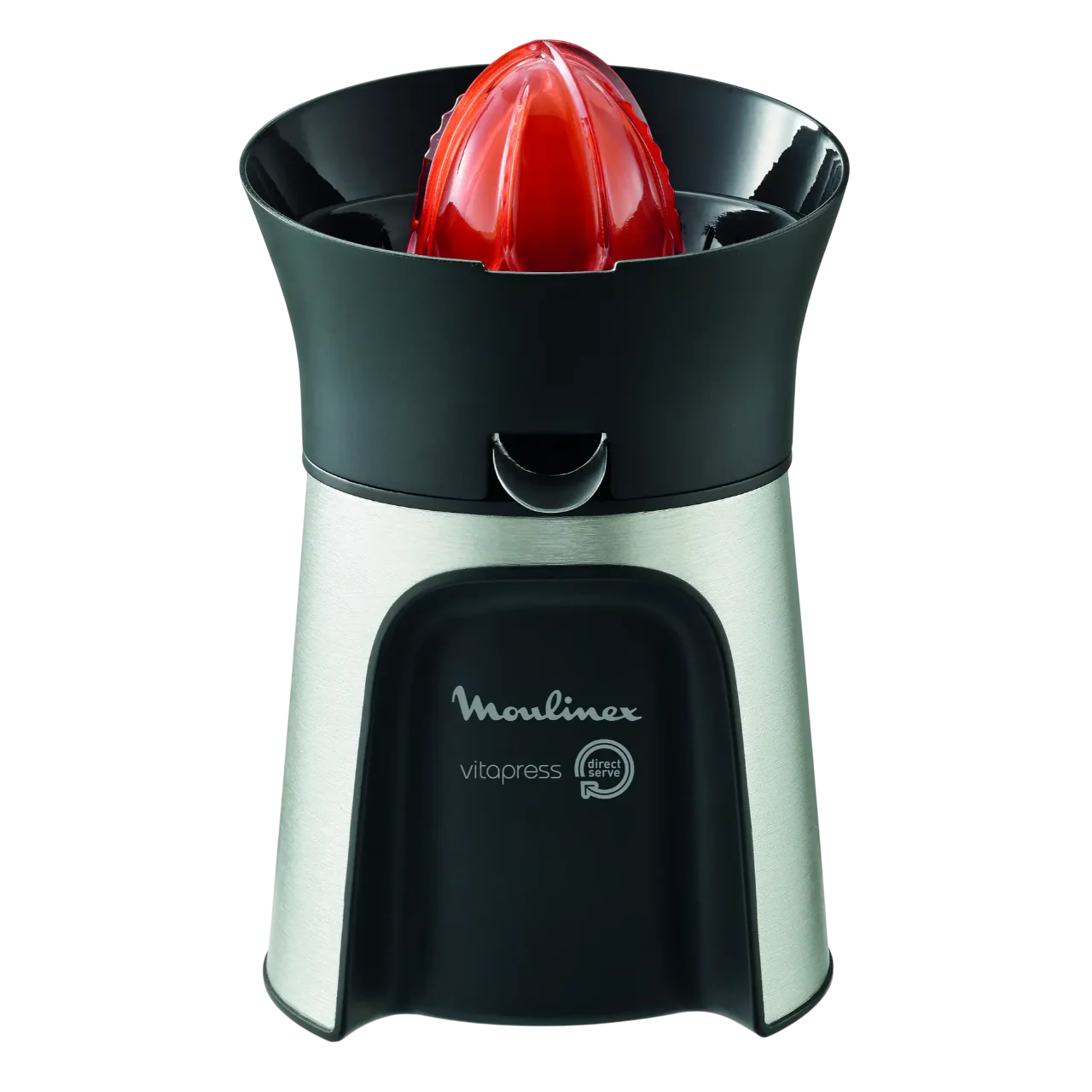 Moulinex PC603D10 Vitapress Direct Serve 3 Cones-Citrus Press Metallic Grey/Black 100W