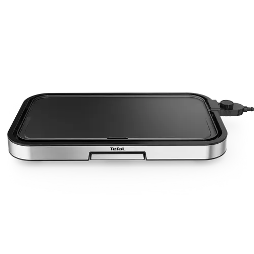 Giant Plancha XL Inox, 12 personnes, Cuisson saine, Thermostat 5 niveaux, 250°C