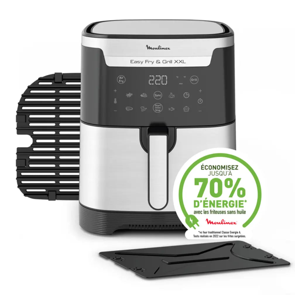 Moulinex Airfryer FRY & GRILL XXL 6,5 L, air fryer, grill, 8 prog., 2 zones cuisson